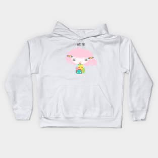 Smiley Face Girl Kids Hoodie